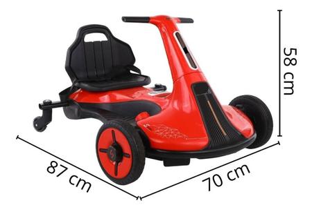 Carrinho Estilo Drift Triciclo Elétrico Tipo Scooter Motorizado 12v Com  Luzes e Som Para Crianças Preto E Vermelho - Importway - Mini Veículos -  Magazine Luiza