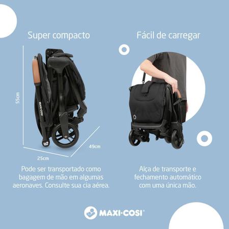 Imagem de Carrinho Eva Bebê Conforto Gira 180 E Base Isofix Maxi Cosi