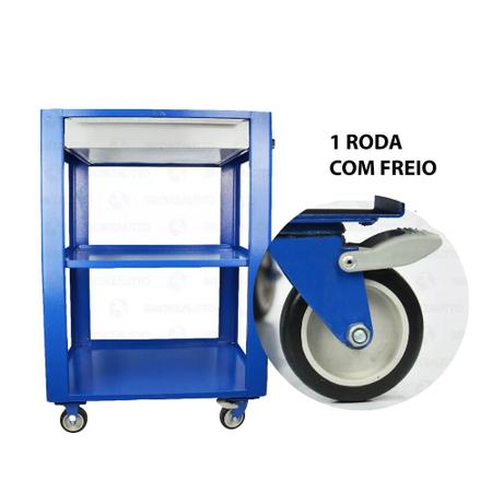 Imagem de Carrinho Ferramentas Capacidade 120kg 1 Gaveta Cd02 Fercar