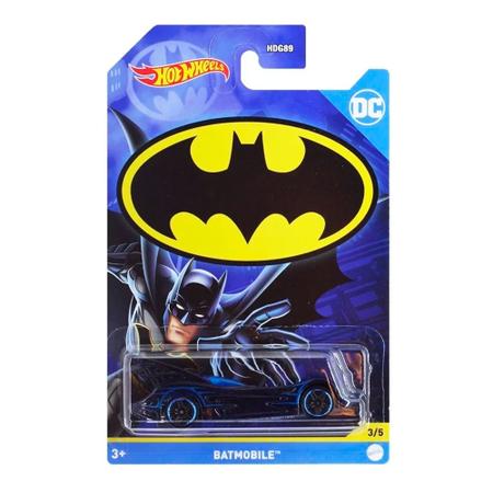 Miniatura Carrinho Hot Wheels Batmobile, branco. Batman. Código:  HKJ74-N7C5. 1:64. Novo1 Lacrado!