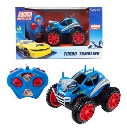 Carrinho de Controle Remoto - Hot Wheels - Turbo Tumbling - Azul - Candide  - Carrinho de Controle Remoto - Magazine Luiza