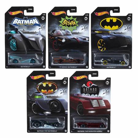 Carrinho Hot Wheels Pack Cartela C/ 5 - Edição Batman Mattel