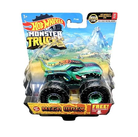 Carrinho Hot Wheels Monster Trucks Mega Wrex - Mattel - A sua Loja