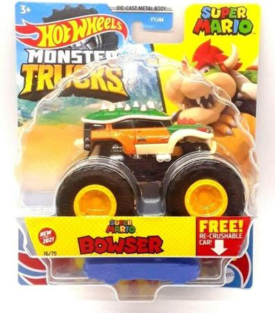 Carrinho Hot Wheels Monster Trucks Super Mario Bowser - Mattel