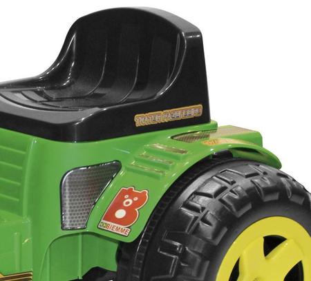 Carrinho Infantil Passeio De Pedal Trator Fendt - Com Caçamba - Biemme -  Verde