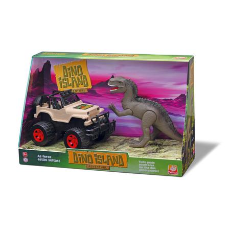 Dino Island Adventure Estegossauro com Jeep e Quadriciclo – Silmar  Brinquedos – Lukat