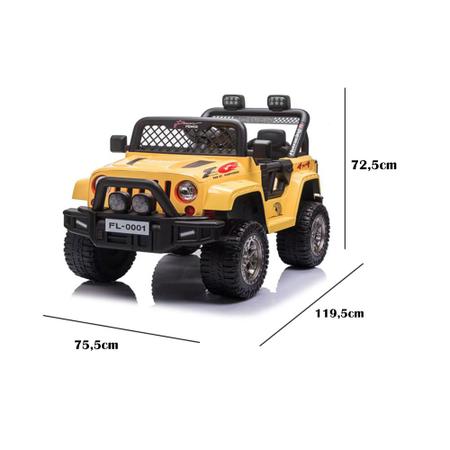 Imagem de Carrinho Jipe Infantil Elétrico Jipe Off Road 12v com Controle Remoto