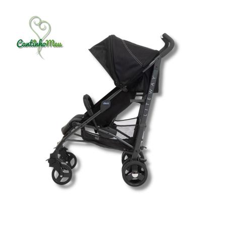 Imagem de Carrinho lite way 4 basic jet black - chicco