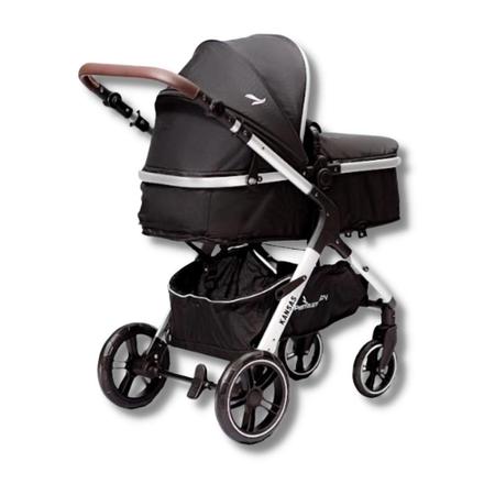 Imagem de Carrinho moises kansas prata preto com bebe conforto - premium baby