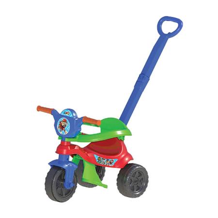 Triciclo Infantil Com Empurrador Motoca Passeio Vermelho