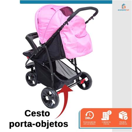 Imagem de Carrinho Passeio Urban com sistema de fechamento ultra fácil assento e caporta retrátil cinto de 5 pontos bandeja frontal trava de segurança