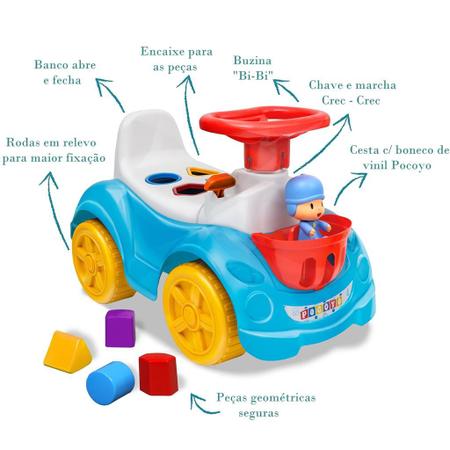 Imagem de Carrinho Pocoyo Totokinha Com Boneco E Blocos Unissex