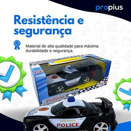 Carrinho Carro Controle Remoto Policial SP Brazil Brasil Garra Preto Branco  PM Policia Militar Corrida Esportivo