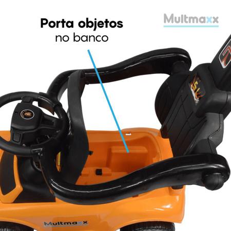 Imagem de Carrinho Quadriciclo de Passeio Infantil Multmaxx com Empurrador até 30Kg Laranja