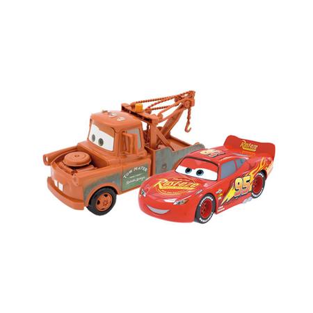 2 Carrinhos de Fricção Filme Carros Relâmpago Mcqueen e Guincho