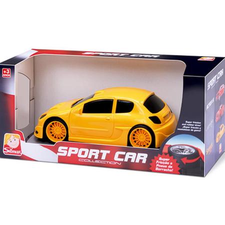 Imagem de Carrinho Sport Speedy Car com Fricção Silmar Brinquedos Amarelo 6500 3+