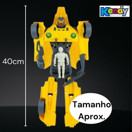 Imagem de Carrinho Super Robo Transformes Fusca Bumblebee Guardiões
