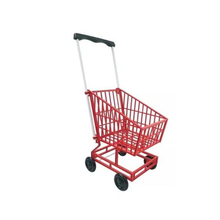 Carrinho Supermercado Infantil Menina e Menino - Vermelho - Lua de Cristal - brinquedo dia das crianças filha neta prima Imagem de Carrinho Supermercado Infantil Menina e Menino - Vermelho - Lua de Cristal