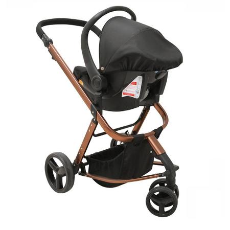 Imagem de Carrinho Travel System Tessy Moisés Preto 3 rodas + Cocoon