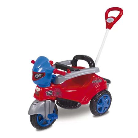 Imagem de Carrinho Triciclo Infantil De Passeio ou Pedal Com Empurrador Baby City Maral