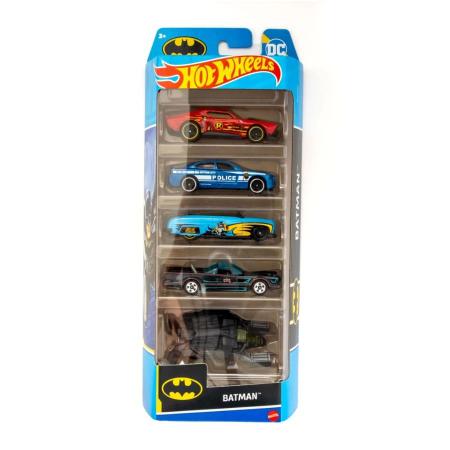 Carrinho Hot Wheels Pack Cartela C/ 5 - Edição Batman Mattel