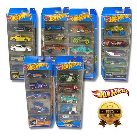 Pack 5 Carrinhos Hot Wheels Oficial Mattel Unidades Sortidas