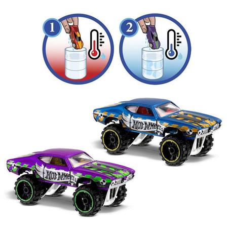 Carrinho hot wheels muda de cor