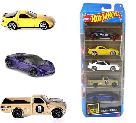 Carrinho Hot Wheels Kit 5 Carros Nightburnerz na Americanas Empresas