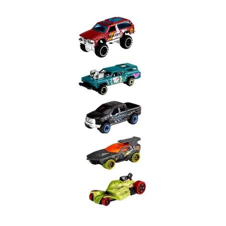 Carrinhos Hot Wheels c/ 5 Carros - Mattel - nivalmix