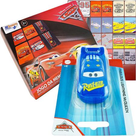 Carrinhos Relâmpago Mcqueen Mattel + Jogo Da Memória Carros Disney