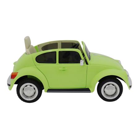 Carro Elétrico Infantil Fusca Beetle 12V Verde com Controle Remoto