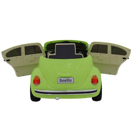 Carro Elétrico Infantil Fusca Beetle 12V Verde com Controle Remoto