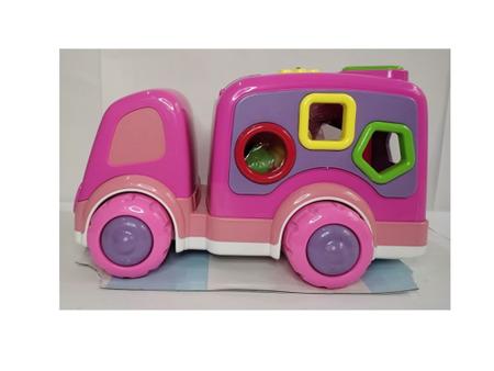 Brinquedo Educativo Bebe Caminhao Didatico Rosa - Super Toys em