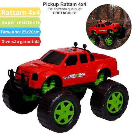 Caminhonete Roda Livre - Rattam 4x4 - Off Road - Vermelho - Usual Brinquedos