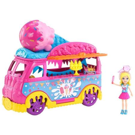 Carro Carnaval de Sorvete Polly Pocket DVJ67 Mattel - Bonecas