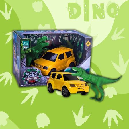 Carrinho Dinossauro Rex com 12 Dinossauros