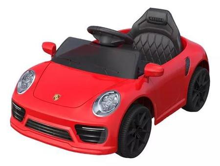 Imagem de  Carro Carrinho Elétrico Infantil Mini Porsche Criança Carro Esporte Controle Remoto