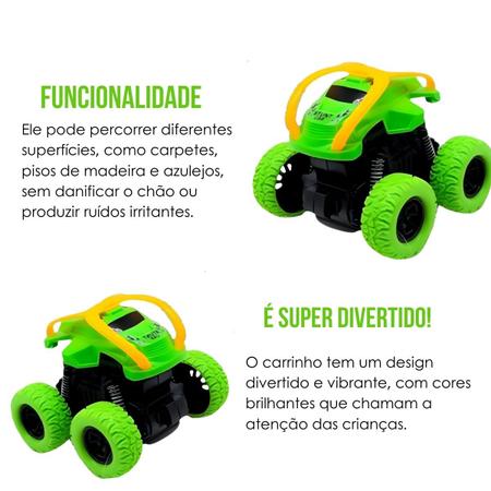 Imagem de Carro Carrinho Monster C/ Motor À Fricção 360 - Faz Manobras Super Irada - Bee Toys