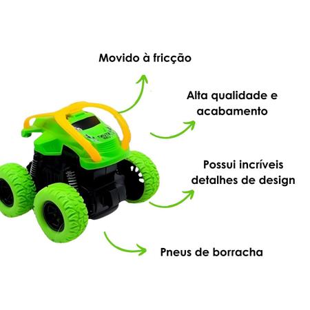 Imagem de Carro Carrinho Monster C/ Motor À Fricção 360 - Faz Manobras Super Irada - Bee Toys