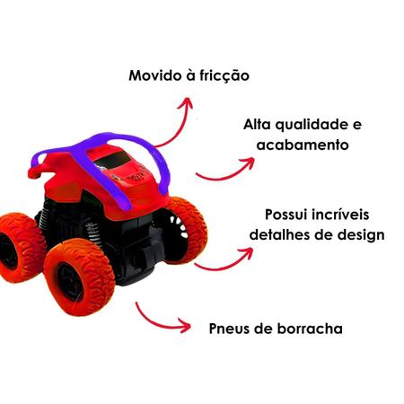 Imagem de Carro Carrinho Monster C/ Motor À Fricção 360 - Faz Manobras Super Irada - Bee Toys