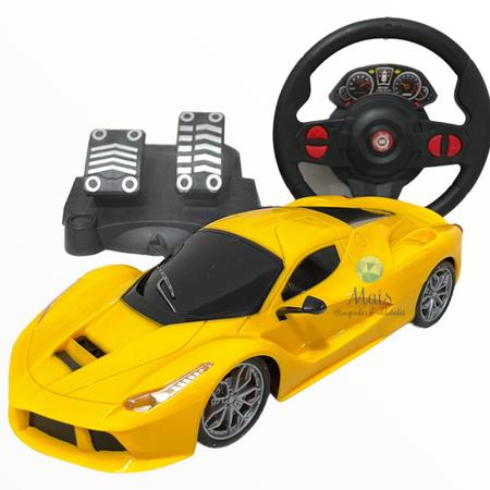 Carro Controle Remoto Carrinho Brinquedo Racing Luzes Led Cor