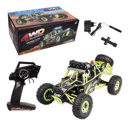 Carrinho de Controle Remoto 12428 Wltoys Off-road 4x4 C/Led Rock