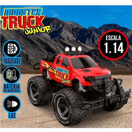 Carrinho de Controle Remoto Polibrinq Monster Truck Júnior - Pequenos  Travessos