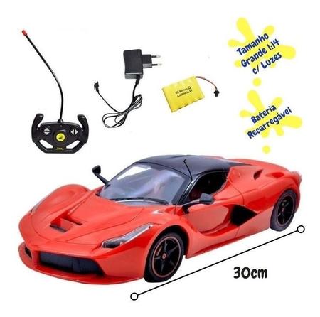 Carrinho de Controle Remoto Sport 4 Funções 1:14 com Luz e Som  Recarregável, DM Toys, DMT4327