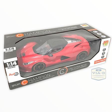 Carrinho de Controle Remoto Sport 4 Funções 1:14 com Luz e Som  Recarregável, DM Toys, DMT4327