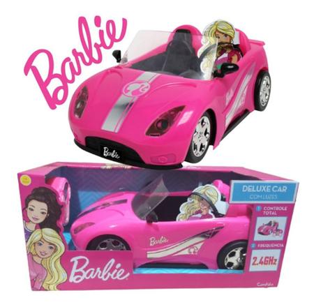 Carrinho de Controle Remoto Barbie Deluxe Car - Candide