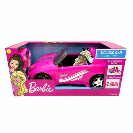 Carro da Barbie Deluxe Carro de Controle Remoto com Luzes 7 Funções -  Candide - Carrinho de Controle Remoto - Magazine Luiza