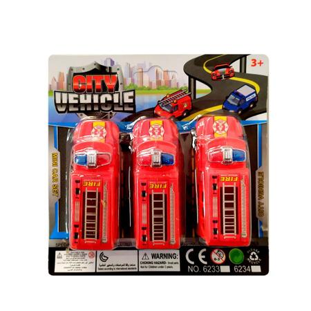 BBR Toys KIt caminhão de brinquedo infantil para criança a fricção  Plataforma e Bombeiro BBR