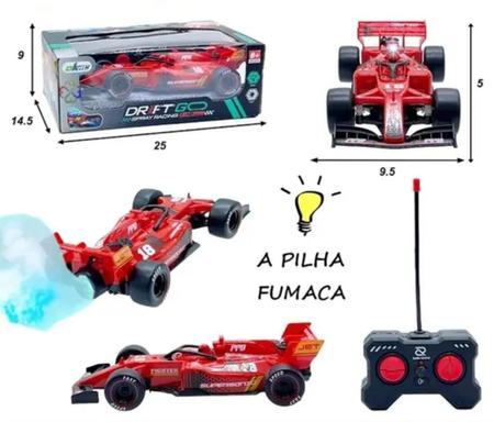 Carrinho De Controle Remoto Formula 1 Fumaça Grande