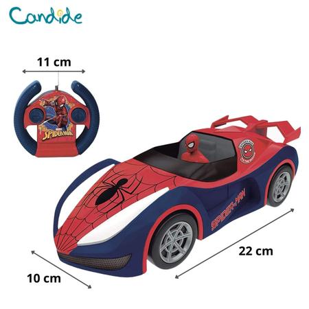 Carro de Controle Remoto Homem ARANHA Spider FLIP Candide 5851 - Carrinho  de Controle Remoto - Magazine Luiza